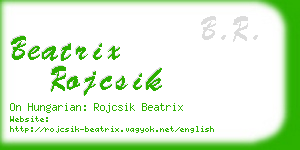 beatrix rojcsik business card